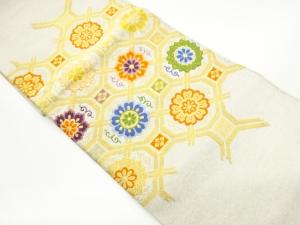 綴れ蜀江文模様織出し名古屋帯